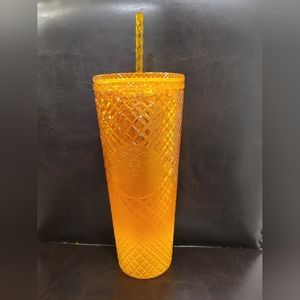 Starbucks 24oz Orange Ombre Diamond Design Tumbler